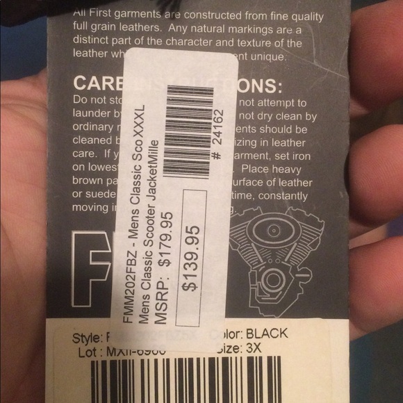 FMC black leather motorcycle riding jacket - Picture 2 of 6